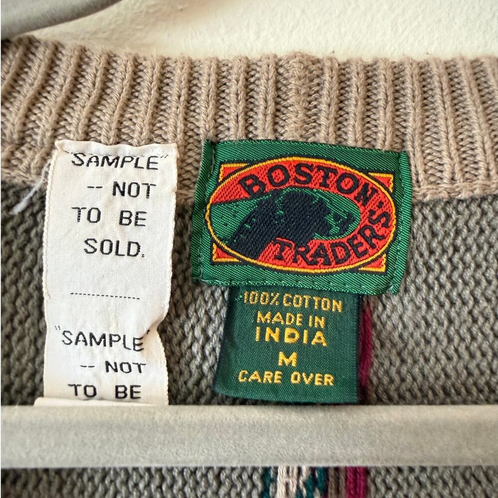 Vintage Boston Traders 100% Cotton Grandpa Cardigan Sample Sweater Men’s M